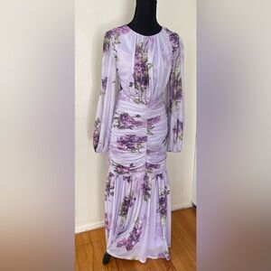 Lavender Floral Long Dress